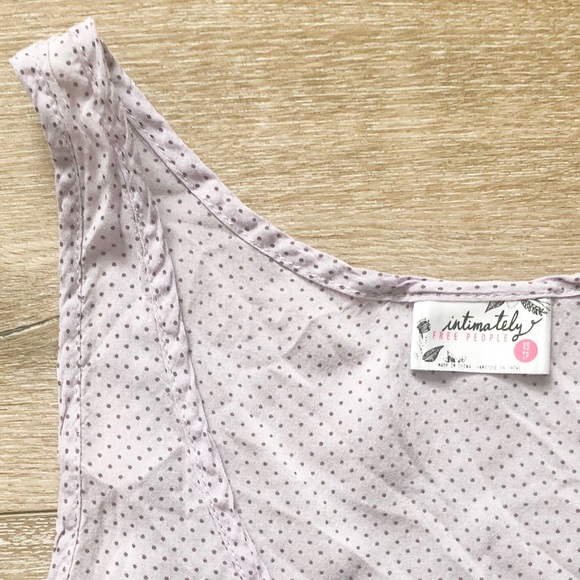 Free People Lavender Polka Dot Lace Slip Dress - Picture 3 of 8